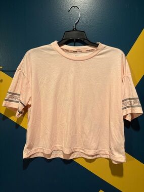 Nike Pro Blush Pink Crewneck Boxy Fit Cropped Tee NWOT